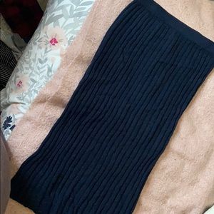 Navy Italian yarn midi skirt